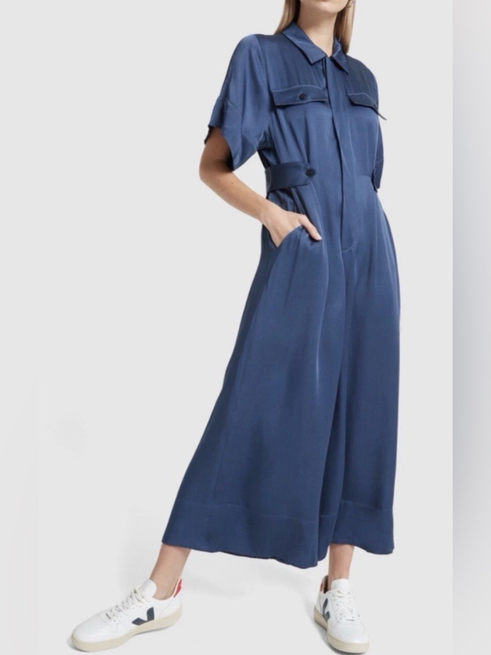 G. Label by GOOP SHIRLEY SHORT-SLEEVE JUMPSUIT Size Large NWT